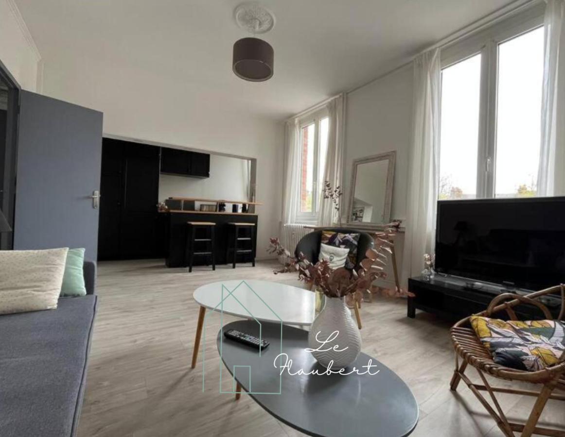 Le Flaubert, Appartement Et Parking En Centre Ville Ruan Exterior foto